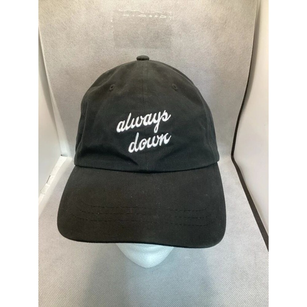 Victoria’s Secret PINK Black Cap “Always Down” Strapback Adjustable Hat